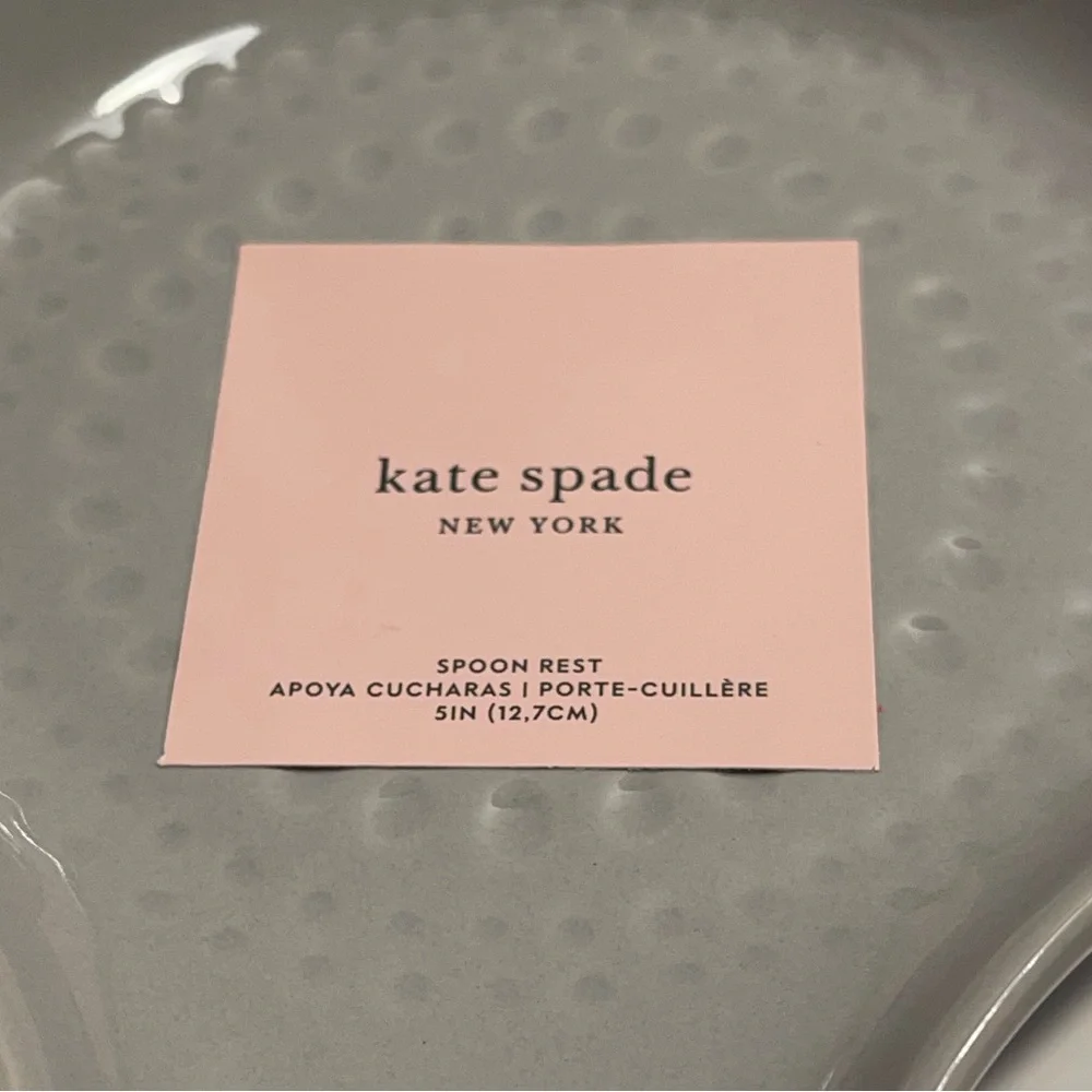 Kate Spade New York Willow Drive Grey Kitchen Spoon Rest - NWT ***